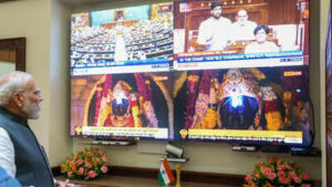 PM Modi prayers to Lord Ram, observes Surya Tilak ceremony at Ayodhya’s Ram Mandir virtually | India News