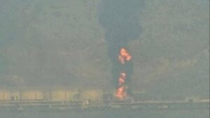 Iran strike on UAE’s Fujairah port oil terminal triggers huge fire