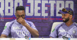 Watch: Dwayne Bravo under fire after ‘two chicks at home’ remark at KKR presser | Cricket News