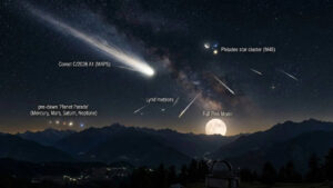 From a blazing comet to meteor storms