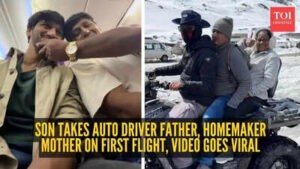 ‘Unke chehre ki… khushi meri life ki sabse badi achievement thi’: Son takes auto driver father, homemaker mother on first flight, video goes viral