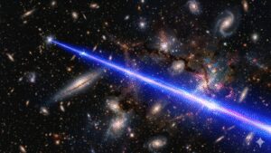 Astronomers detect mega-laser beam signal from 8 billion light-years away |