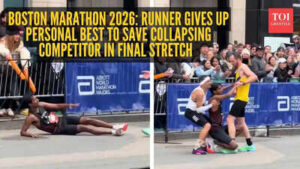 Boston Marathon 2026: Runner gives up personal best to save collapsing competitor in final stretch