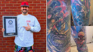 Uk Man Tattoo Masterpieces: UK man’s Marvel obsession stuns the world with over 60 tattoo comic masterpieces, securing the Guinness World Record title | World News