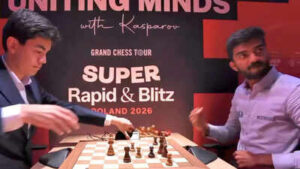 Rare! World Chess Champion D Gukesh celebrates emotionally after beating Javokhir Sindarov – Watch | Chess News