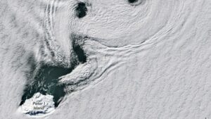 NASA captures a sea of spinning clouds over Antarctica’s remote volcanic island |