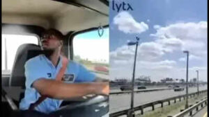 Plane hits truck while landing at Newark airport, chilling dashcam video shows what happened