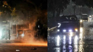 Rain lashes Delhi-NCR after IMD issues red alert for thunderstorms, strong winds | Delhi News
