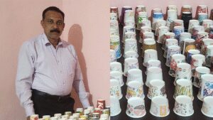 Sunil Joseph: Paper Cup King: Indian man sets world record for collecting 858 unique paper cups from 31 countries | World News