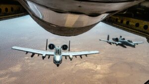 US A-10 attack aircraft fly over Middle East as forces remain deployed across region