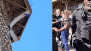 Eiffel Tower Climber Arrested After Scaling Iconic Landmark with US Flag on Independence Day | World News