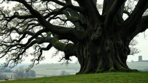 This oak tree survived a World War II bomber crash nearly 80 years ago. Now it is competing for Tree of the Year | World News