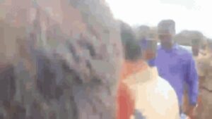 Watch: Farmers protest against bullet train hub land fencing in Telangana, throw chilli powder at police | Hyderabad News