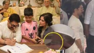Aamir Khan’s chunky silver anklet teamed with dhoti steals the show as he gets married to Gauri Spratt, the couple twinned in ivory – WATCH VIDEO |
