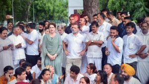 The sudden dharna: How Congress surprised its own MPs, govt with protest outside PM’s residence | India News