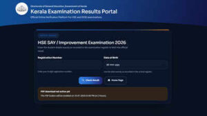 Kerala Plus Two SAY Result 2026 declared at results.hse.kerala.gov.in, scorecards available here