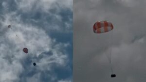 Isro successfully tests main parachute for Gaganyaan crew module: Watch