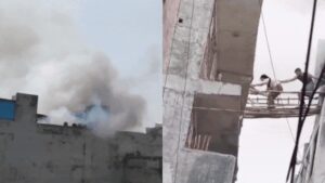 2 dead, several trapped as fire breaks out at Noida residential building | Noida News