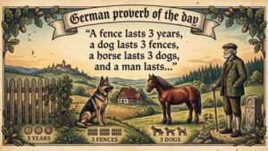 German proverb of the day: “A fence lasts 3 years, a dog lasts 3 fences, a horse lasts 3 dogs, and a man lasts…” – a timeless lesson on life’s seasons and the value of time | World News