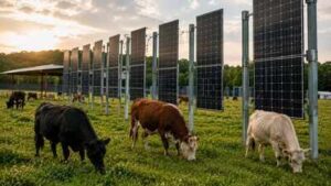 In New Jersey, cows named Blossom, Misty and Flurry graze beneath solar panels as scientists test whether one field can produce both food and clean energy | World News