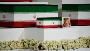 Tiny coffin beside Ali Khamenei’s: 14-month-old granddaughter honoured at Iran Supreme Leader’s funeral