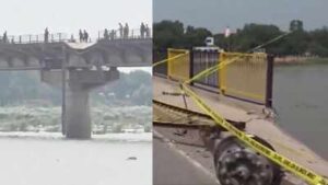 3 feared drowned as truck plunges into Ganga after breaking bridge railing in UP’s Kannauj | Kanpur News