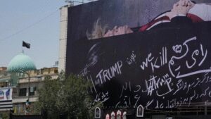 ‘We will kill Trump’: Tehran puts up gigantic billboard depicting US president in coffin