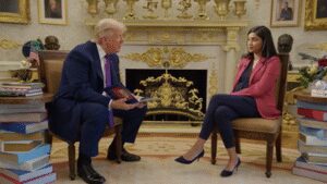 ‘I don’t know if I look good in a bathing suit’: Trump cracks jokes on Usha Vance’s podcast for kids