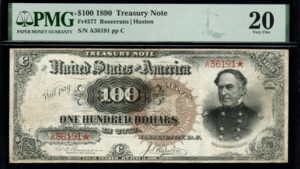 In 1890, the US printed 120,000 unusual $100 ‘Watermelon’ notes; only about 35 are known to survive, and one is returning to auction