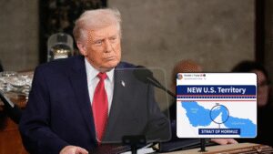 Trump shares image calling Hormuz ‘new US territory’; Iran says strait ‘closed’