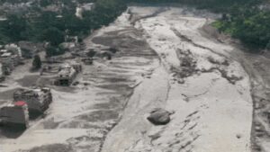 Nepal floods: Aerial views reveal trail of destruction after powerful surge of ice, mud and boulders