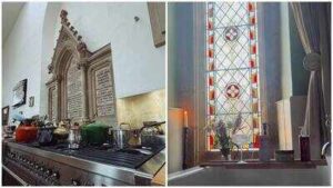 A couple bought a £490,000 renovated 19th-century church near Bristol despite a ‘haunted’ crypt, hearing whistling and footsteps and finding tombstones, but still call it a dream home