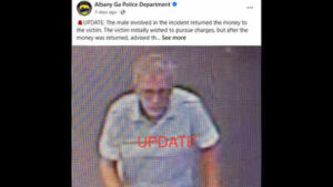 Albany Police Department issues BOLO for a man who picked $30 from the floor while shopping at Walmart; faces backlash, says no charges will be filed