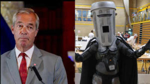 Nigel Farage beats ‘space warrior trashcan’ rival in UK bypoll he triggered