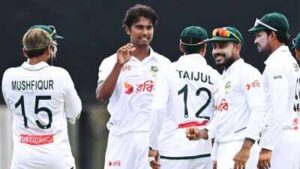 Hasan Mahmud’s career best 6-55 blows Australia away; Bangladesh take control on day 1 of Darwin Test