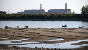 Hungary shut its only nuclear plant for the first time in 44 years after the Danube fell too low to cool its reactors; nearly half its electricity supply is now affected