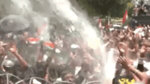 Watch: Jharkhand protesters echo Bihar, dance as police turn water cannons on them | India News