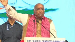 Congress workers sing 2 stanzas of Vande Mataram in Goa, Kharge hits back at BJP | Goa News