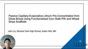 Meet John Liu, the student who used corn stalks and wheat straw to recover lithium from dilute water﻿ |