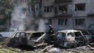 Russian missile, air bomb strikes kill 6 in Ukraine; fires reported in Kyiv