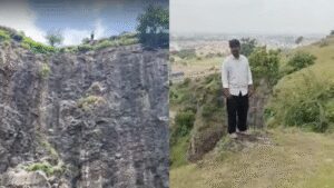 Teen jumps off cliff after family dispute; father falls trying to pull him back, mother follows | Chhatrapati Sambhajinagar News