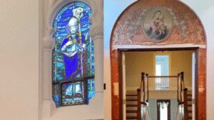 In 2016, an Indiana family bought a former bishop’s residence with its own private chapel; after nine years restoring it, the century-old home is listed for $1.28 million