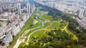 Singapore: In 2012, Singapore replaced a 2.7 km concrete drainage channel with a 3 km winding river; biodiversity in the park increased by 30%