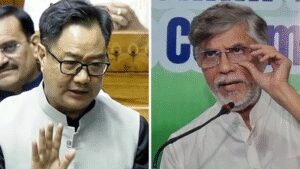 Kiren Rijiju: ‘Do you swim with full suit & coat?’ Rijiju hits back at Khera for mocking swimming video | India News