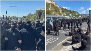 Police slow to respond as masked men block roads to UK’s Dover port in anti-immigration protest: Report