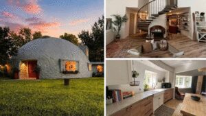 In 2023, buyers paid $87,000 for a crumbling 1979 Michigan concrete dome with caved-in ceilings; after a total overhaul, the 2,457-sq-ft home is back for $499,900