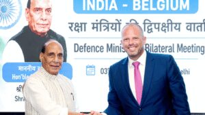 Don’t share any sensitive tech with Pak, Rajnath asks Belgian minister; both countries ink 10 defence pacts on rockets, military hardware