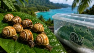 In 1989, Detroit Zoo began helping save snails wiped out in the wild; 37 years later, 500 are travelling 5,000 miles to Tahiti, part of a program that has returned 17,000