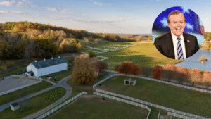 In 1984, Lou Dobbs acquired a New Jersey farm and expanded it over four decades; now the 283-acre estate with an 11-acre pond and development potential is listed for $6 million