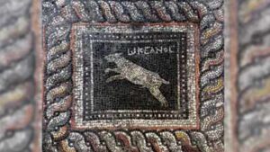 Around 1,800 years ago, a Roman household decorated its floor with a cat named ‘Emerald’ and a dog named ‘Ocean’; archaeologists have now uncovered the mosaic